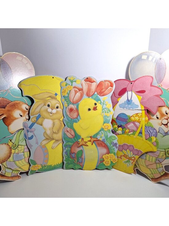 Eureka Other - Easter Vintage 20" Die Cut Wall Decorations Eureka American Greetings Cardboard
